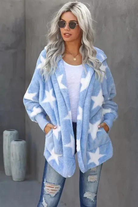 Cozy Plush Star Jacket  (S - 2X)