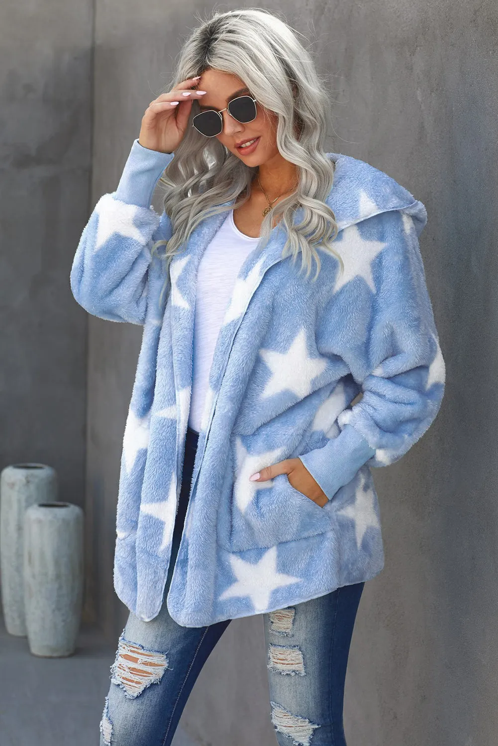 Cozy Plush Star Jacket  (S - 2X)