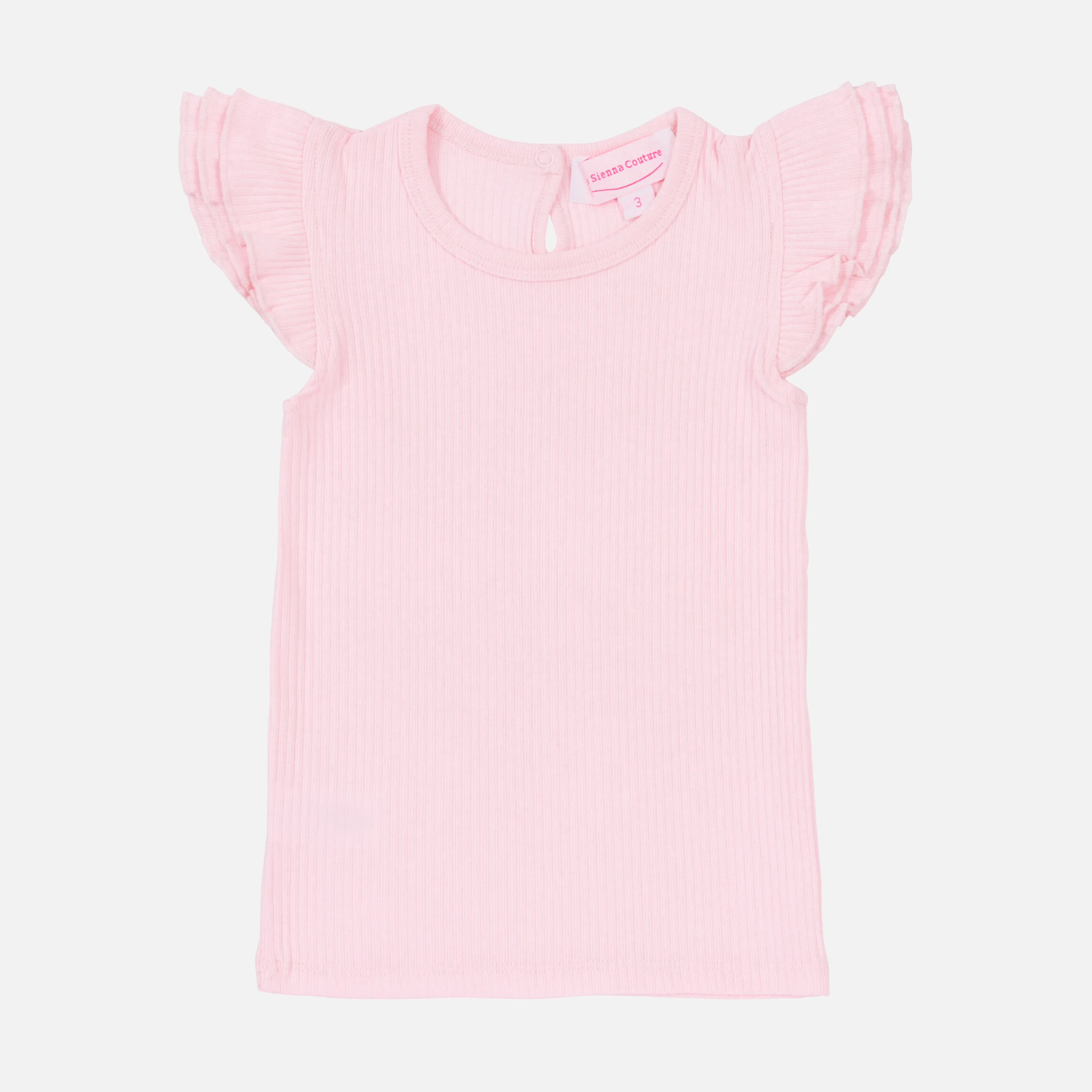 Cozy Short Sleeve Flutter - Petal Pink