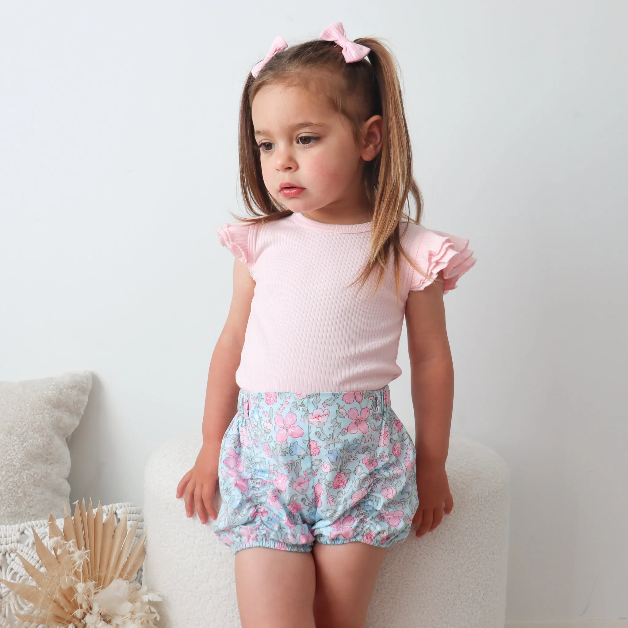 Cozy Short Sleeve Flutter - Petal Pink