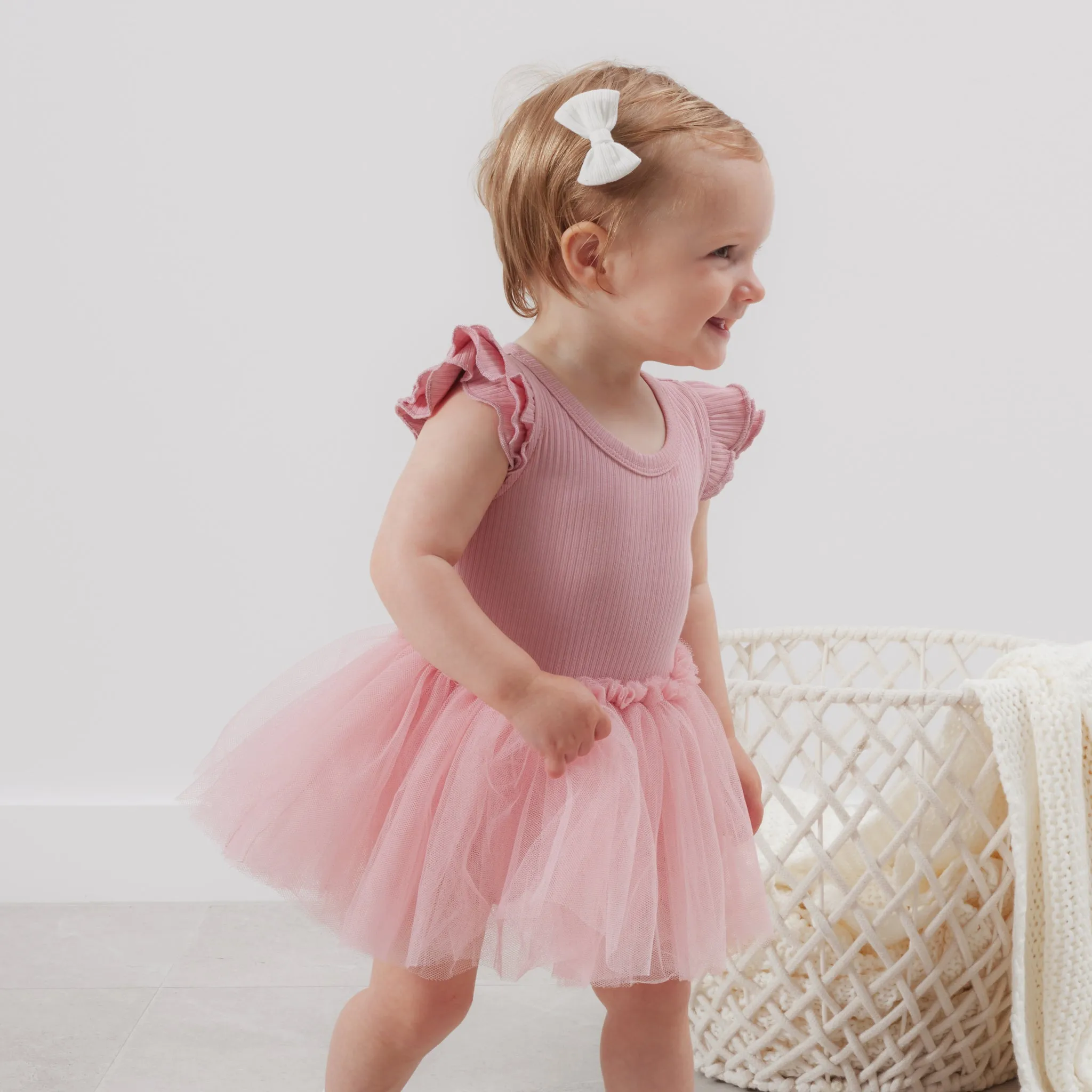 Cozy Summer Tutu Dress - Rosewater