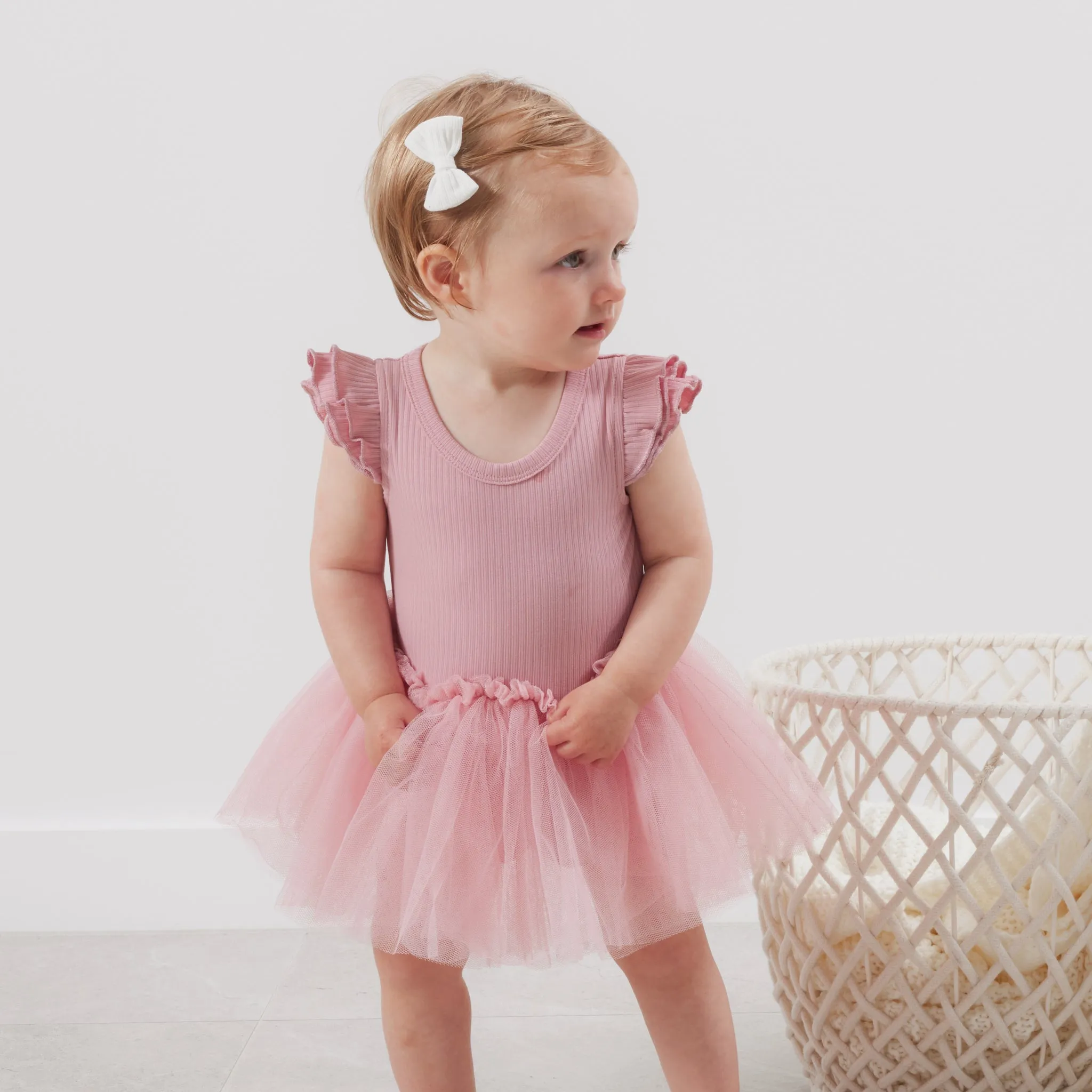 Cozy Summer Tutu Dress - Rosewater