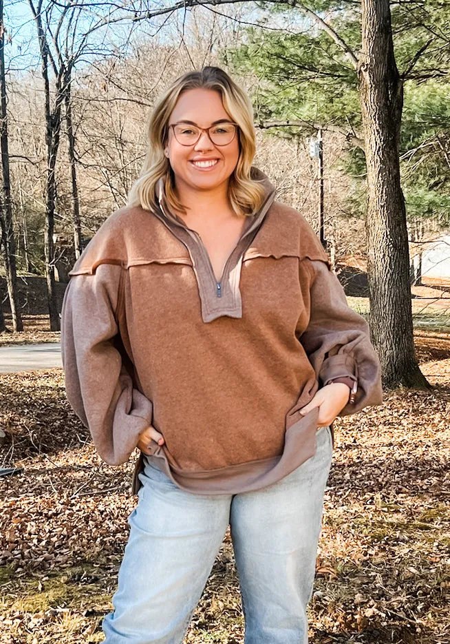 Cozy Up Vintage Wash Half Zip Pullover