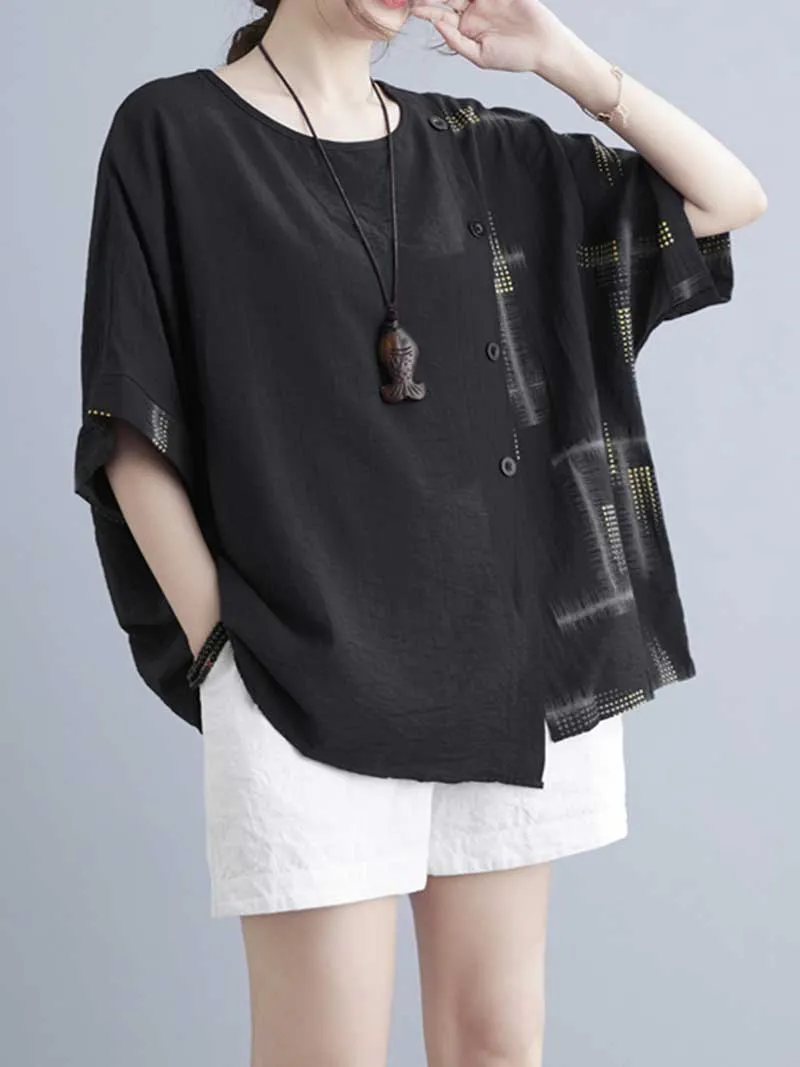 Day Will Come Buttons T-Shirt Casual Top