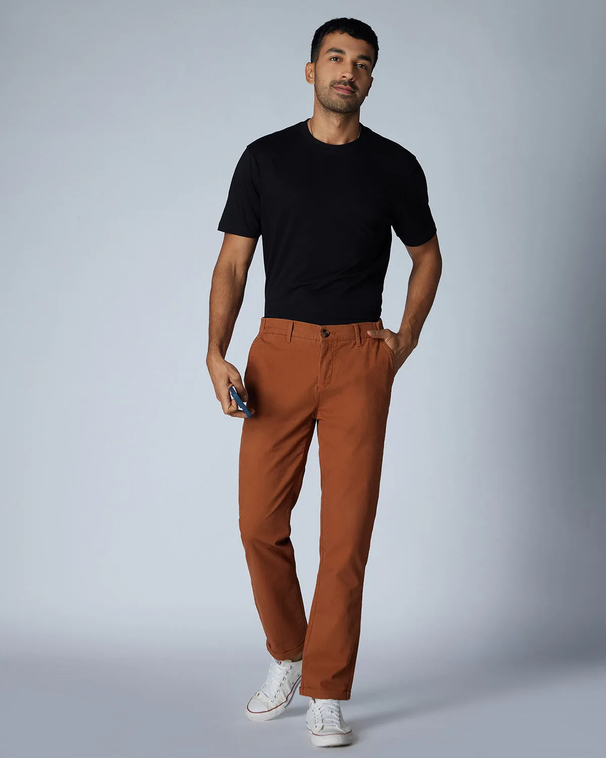 Dusky Casual Stretch Chinos - Brown