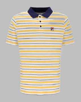 FILA ARLO Striped Polo Egret/Amber/Navy