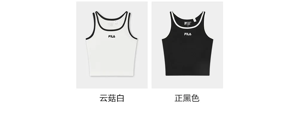 FILA CORE WHITE LINE FILA ORIGINALE Women Cotton Vest (Black / White)