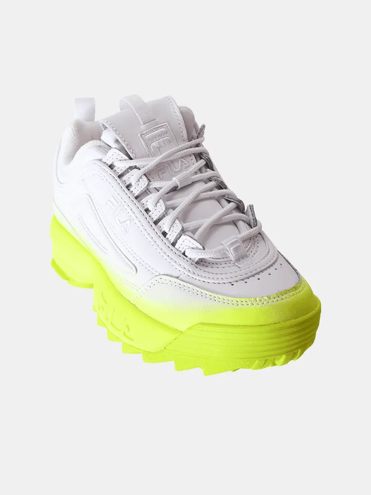 Fila Disruptor II Brights - White / Safety Yellow