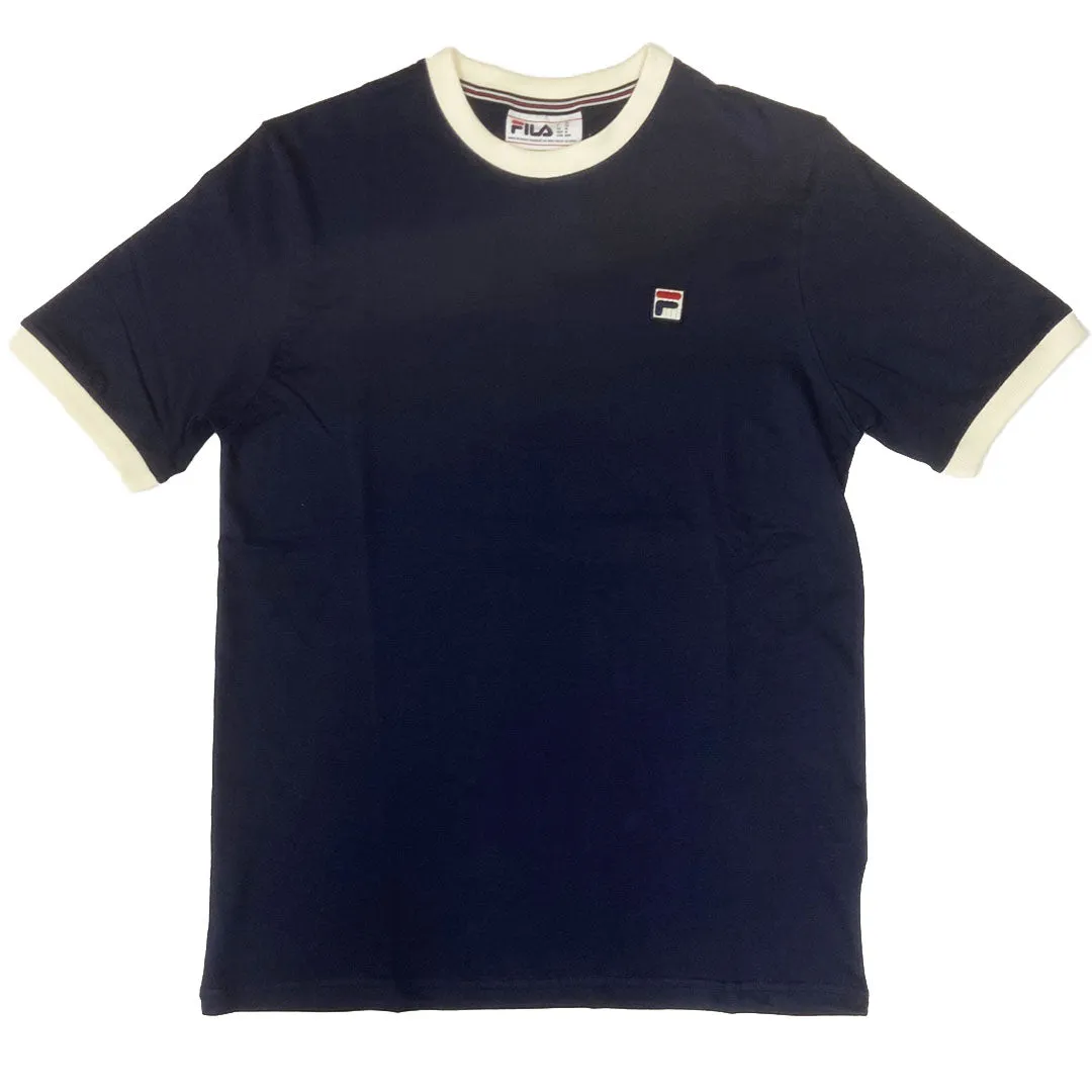 FILA Marconi Short Sleeve Ringer T-Shirt - Navy