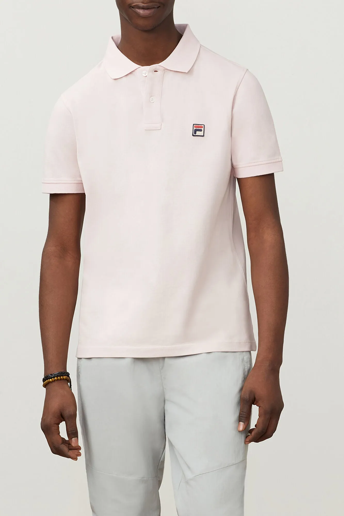 FILA Mens Dante Polo - PINK CHALK