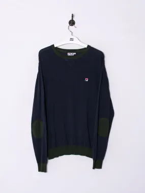 Fila Navy Blue & Green Light Sweater