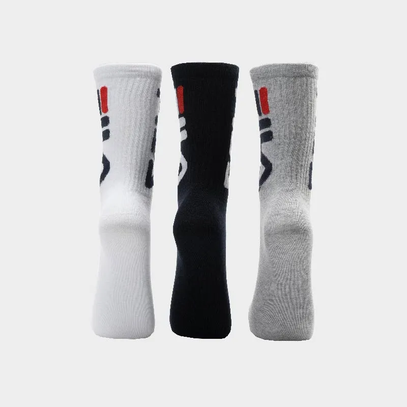 Fila Unisex 3pk Sandra Sock Multi _ 172292 _ White