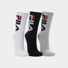 Fila Unisex 3pk Sandra Sock Multi _ 172292 _ White