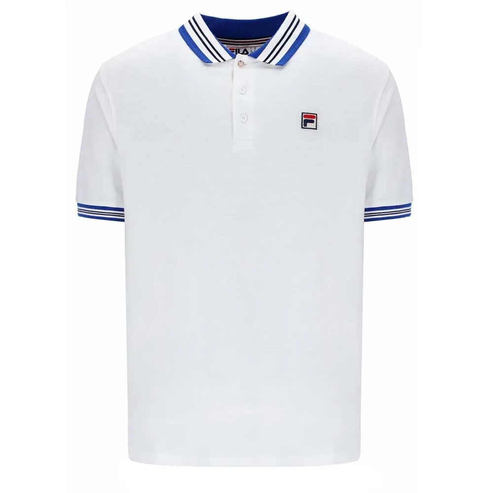 Fila Vintage Faraz Tipped Rib Polo - White