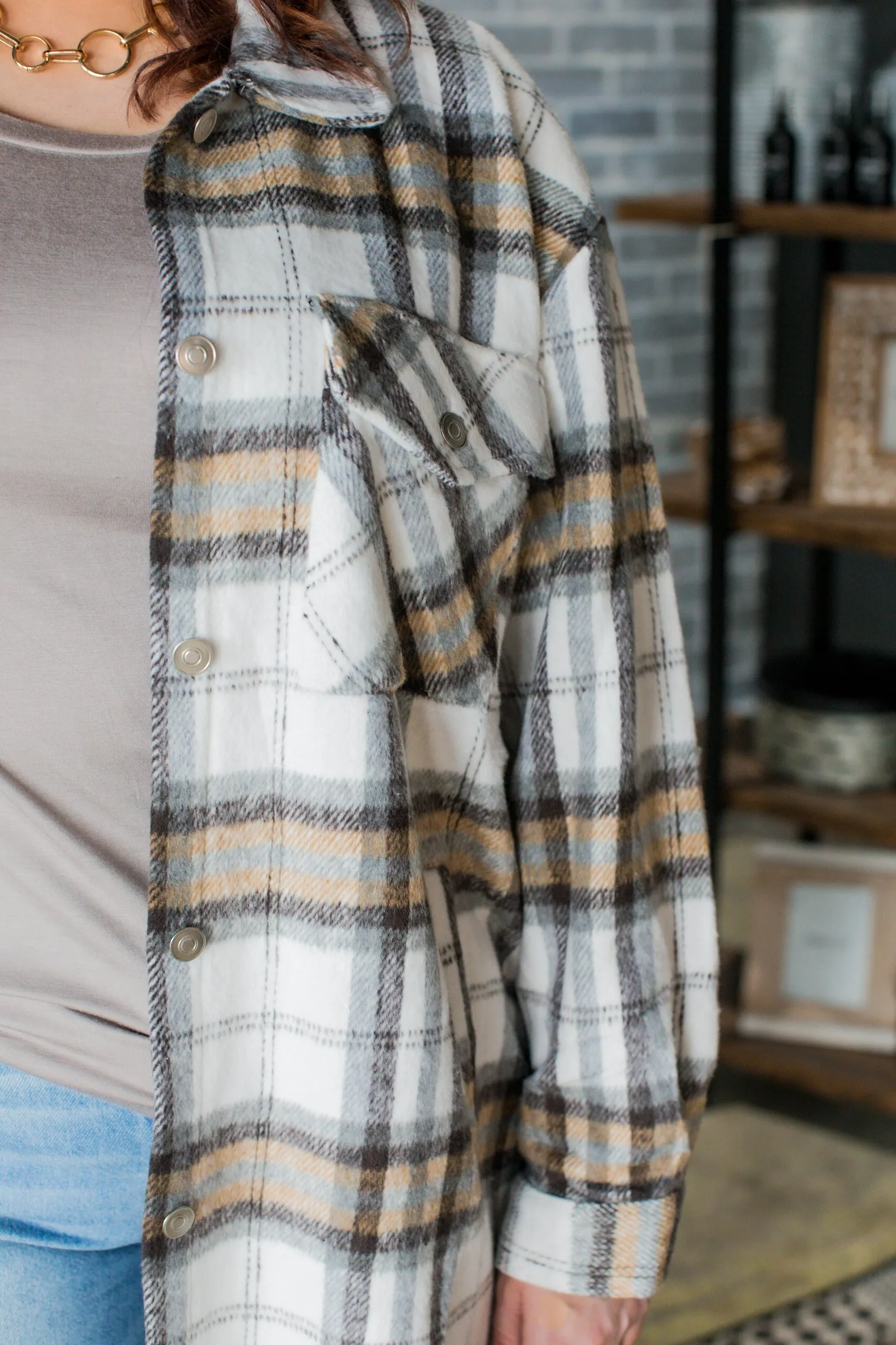 Fleece Cozy Plaid Jacket