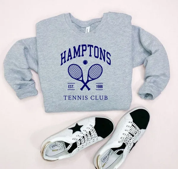 Hamptons Tennis Club Cozy Crewneck Sweatshirt