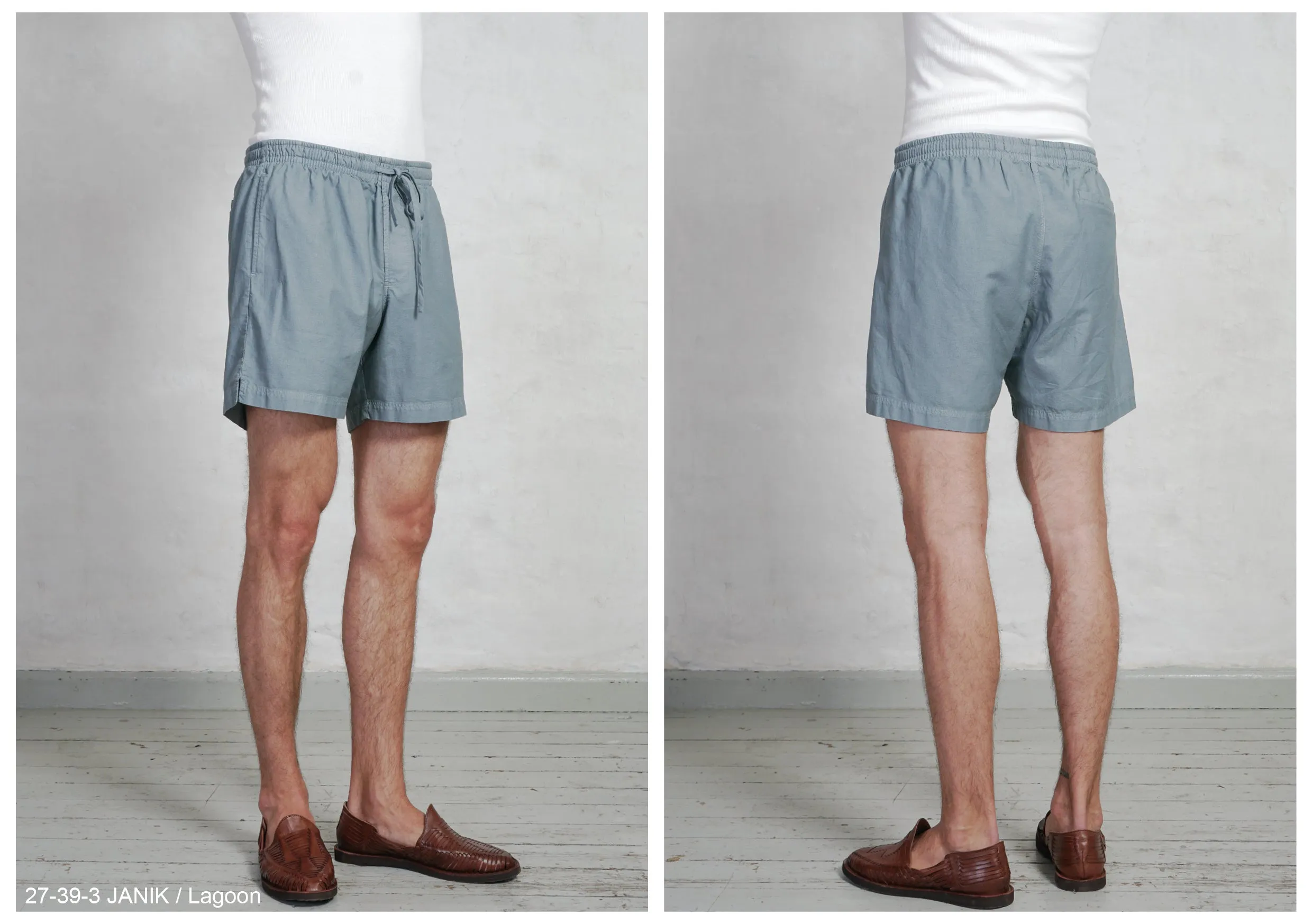 JANIK | Casual Drawstring Shorts | Lagoon