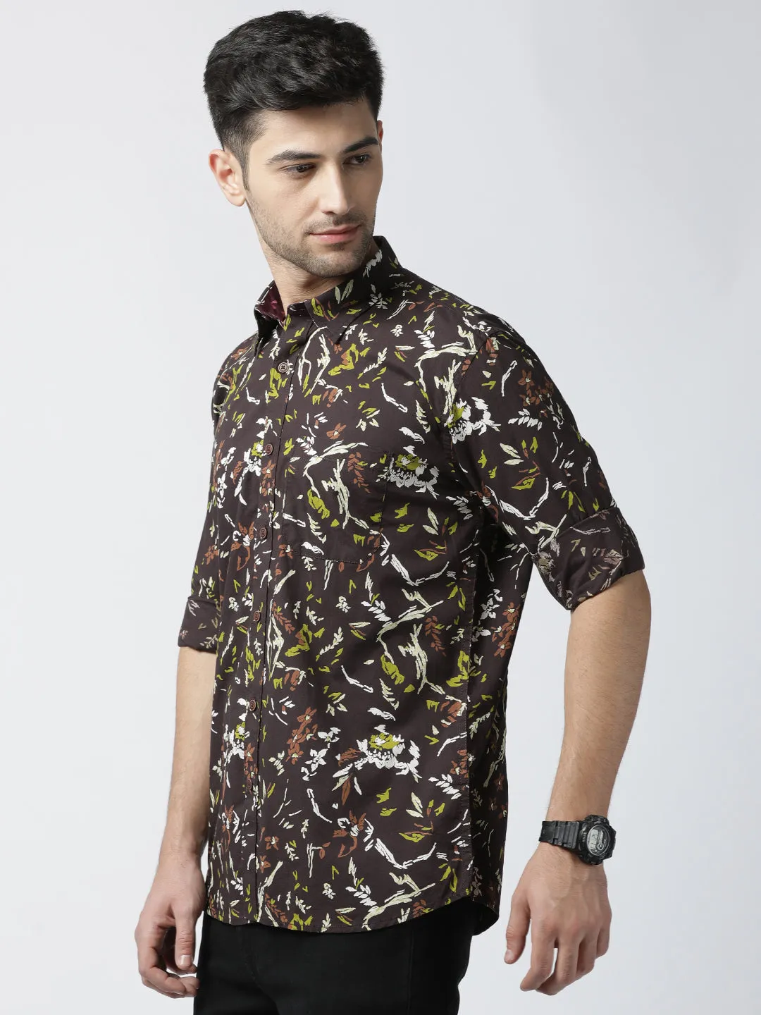 JDC Casual Printed Shirt - Blue