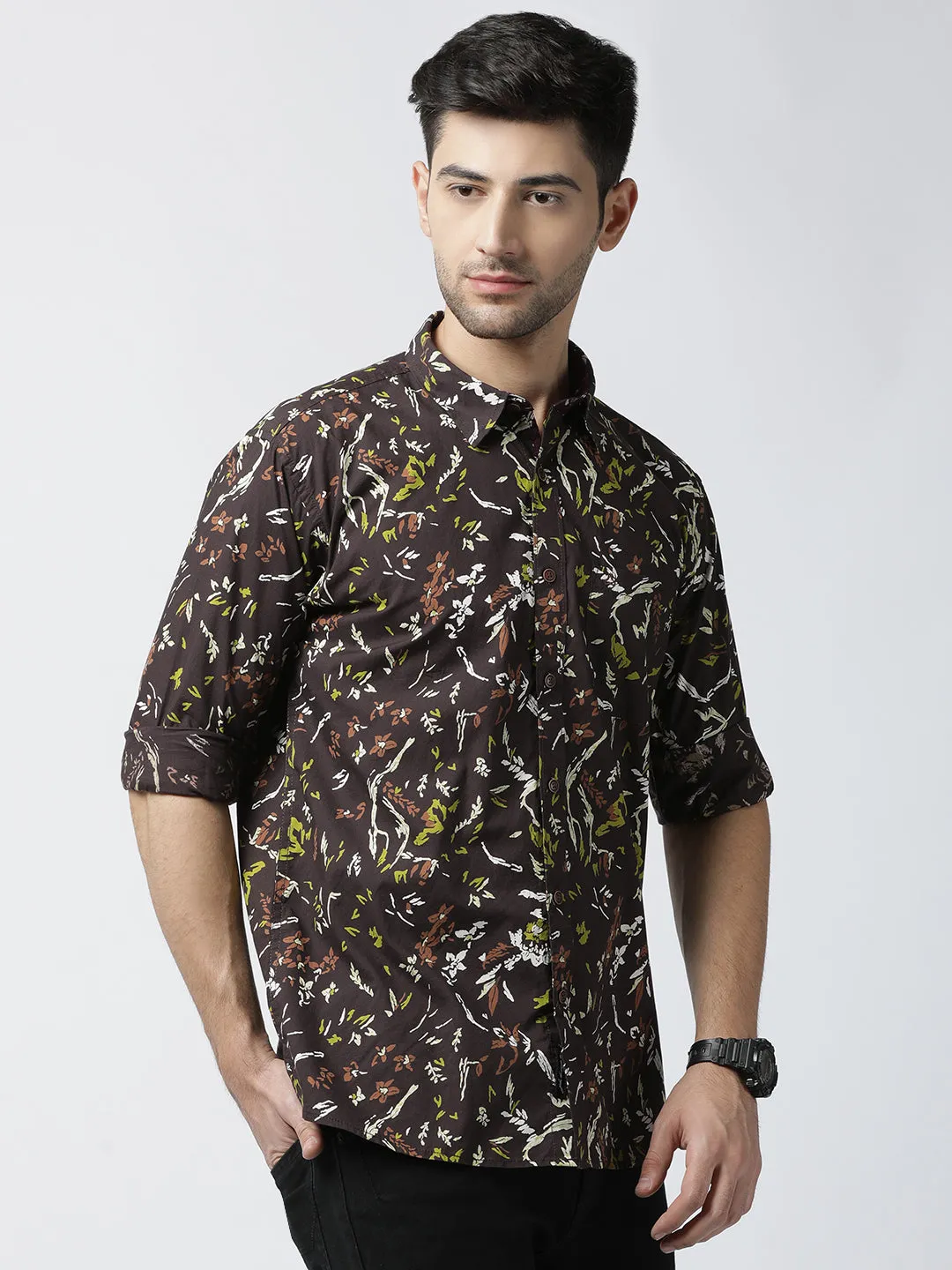 JDC Casual Printed Shirt - Blue