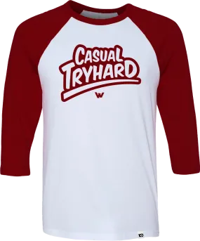 JUSTIN WONG - 'Casual Tryhard' Raglan Shirt - Maroon