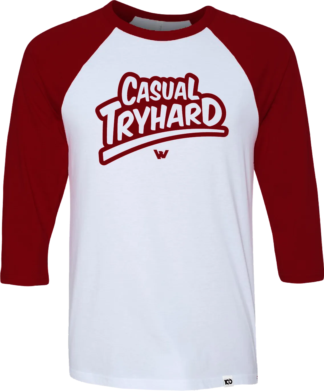 JUSTIN WONG - 'Casual Tryhard' Raglan Shirt - Maroon