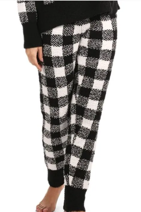 MeMoi Buffalo Check Cozy Jogger