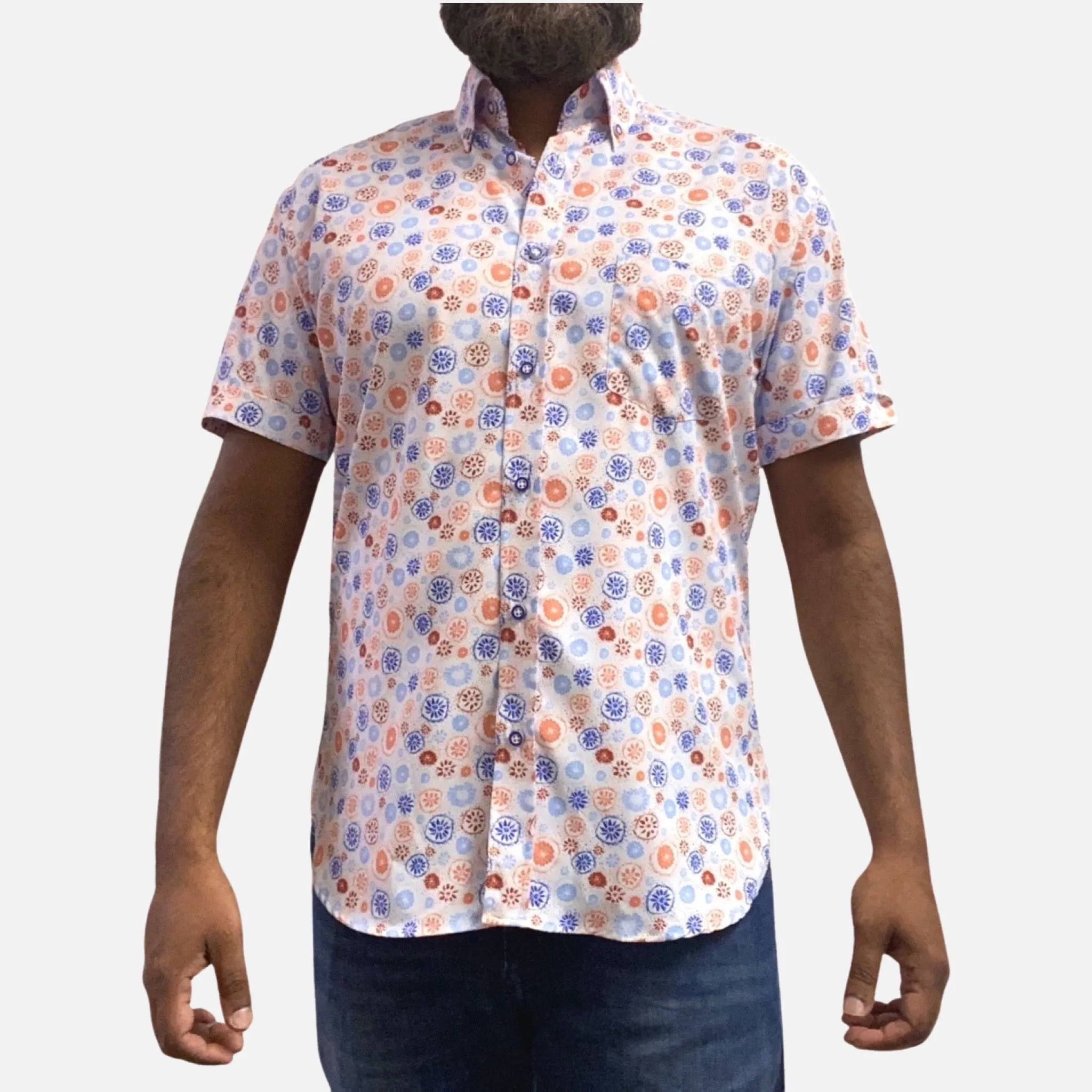 Mens Multi Color Casual Summer Shirt 46124