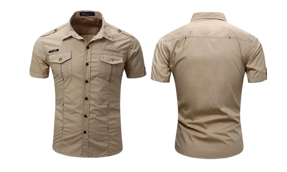 Men's Short-Sleeve Casual Work Shirt