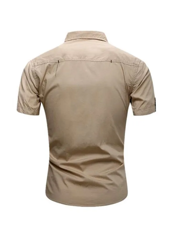 Men's Short-Sleeve Casual Work Shirt