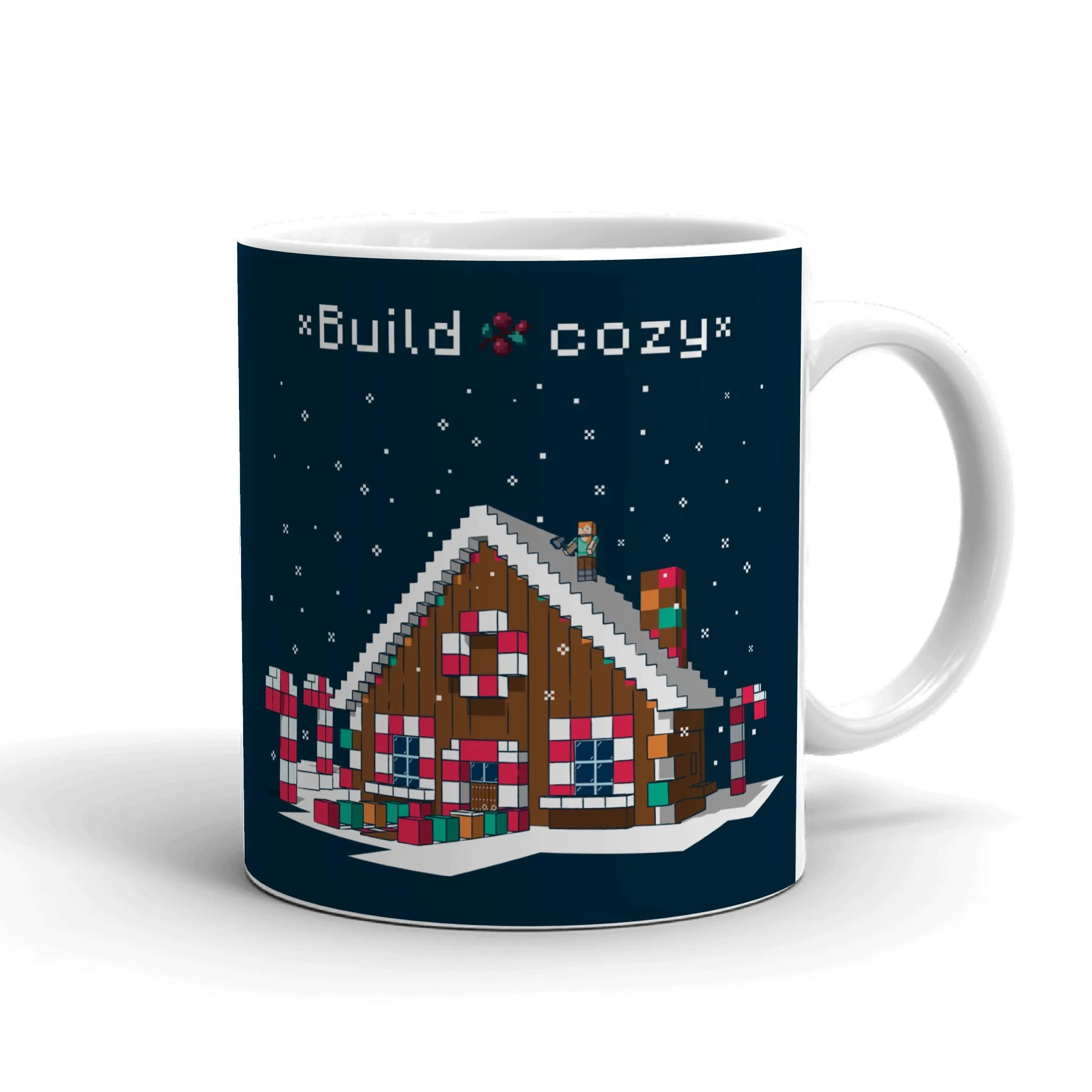 Minecraft Build Cozy White Mug