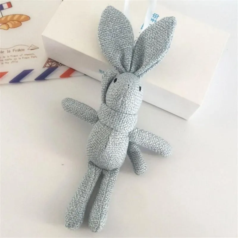 New Arrival Cute Soft Lace Dress Rabbit Stuffed Plush Animal Bunny Toy Pets Fashion For Baby Girl Kid Gift Animal Doll Keychain