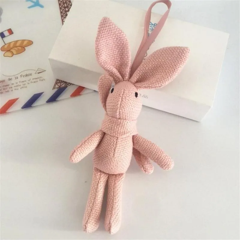 New Arrival Cute Soft Lace Dress Rabbit Stuffed Plush Animal Bunny Toy Pets Fashion For Baby Girl Kid Gift Animal Doll Keychain