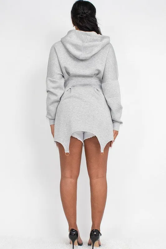 Not So Casual Hoodie Dress in Grey