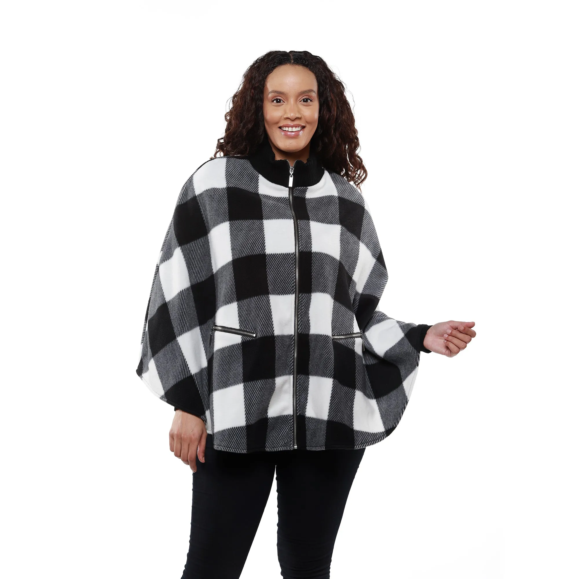 Paige Cozy Coat Full Zip Fleece Poncho