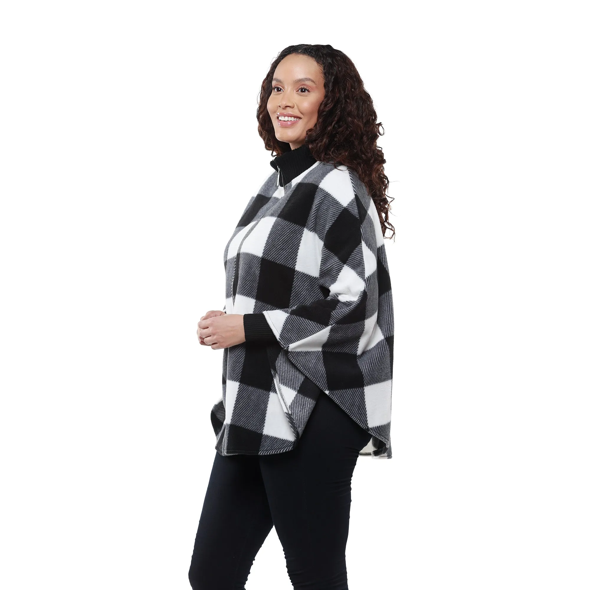 Paige Cozy Coat Full Zip Fleece Poncho