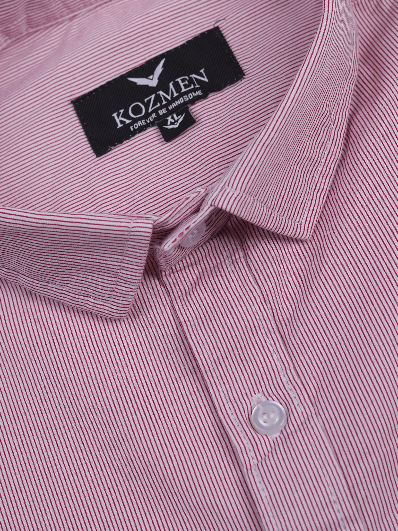 Pink Banker Striped Mens Cotton Casual Shirt