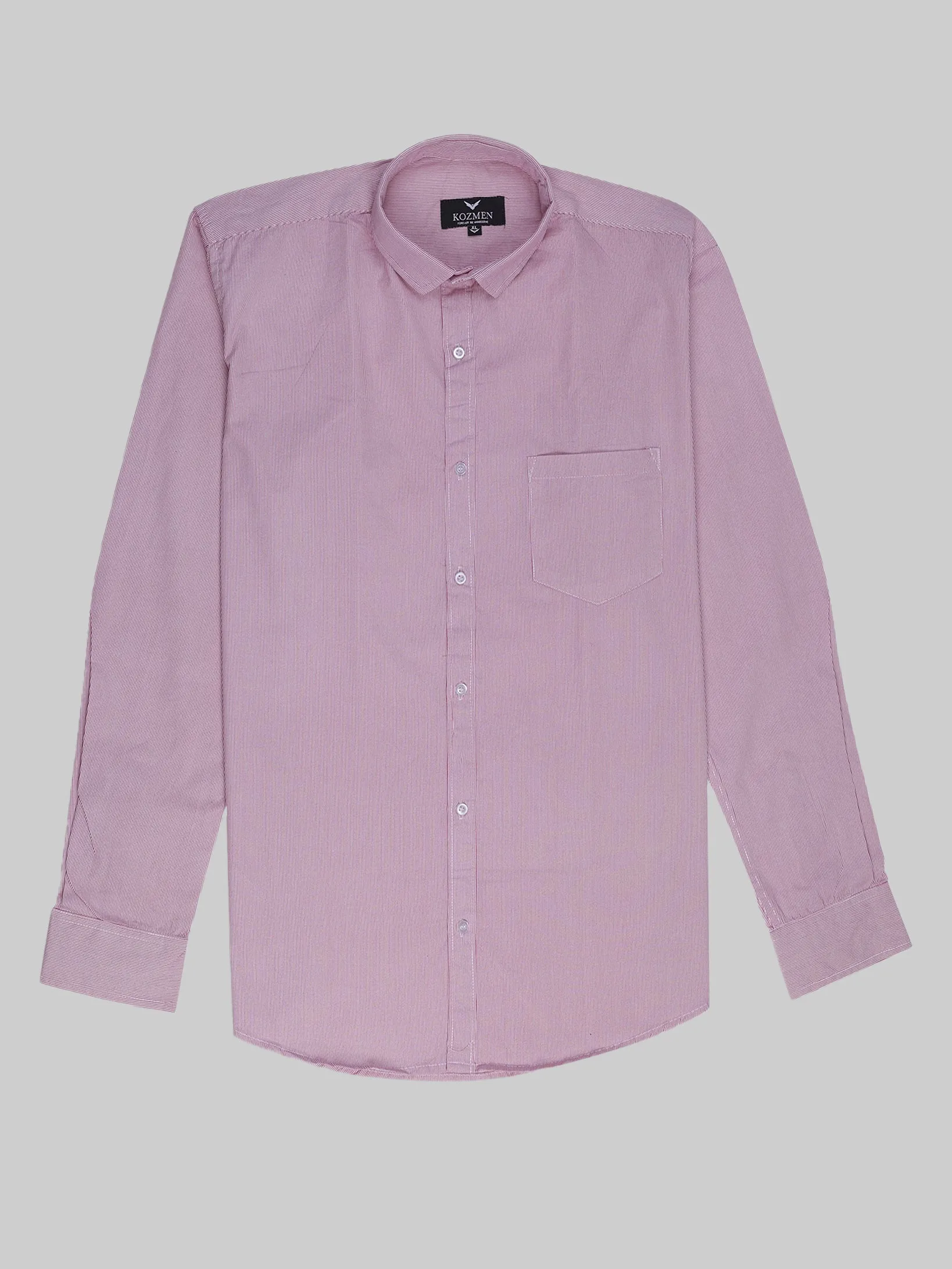 Pink Banker Striped Mens Cotton Casual Shirt