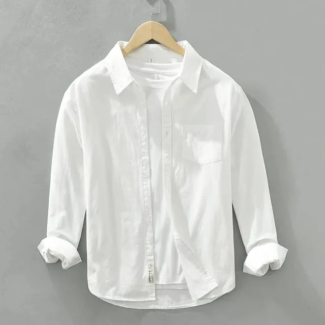 Stylish Mens Full Sleeves White Casual Shirt