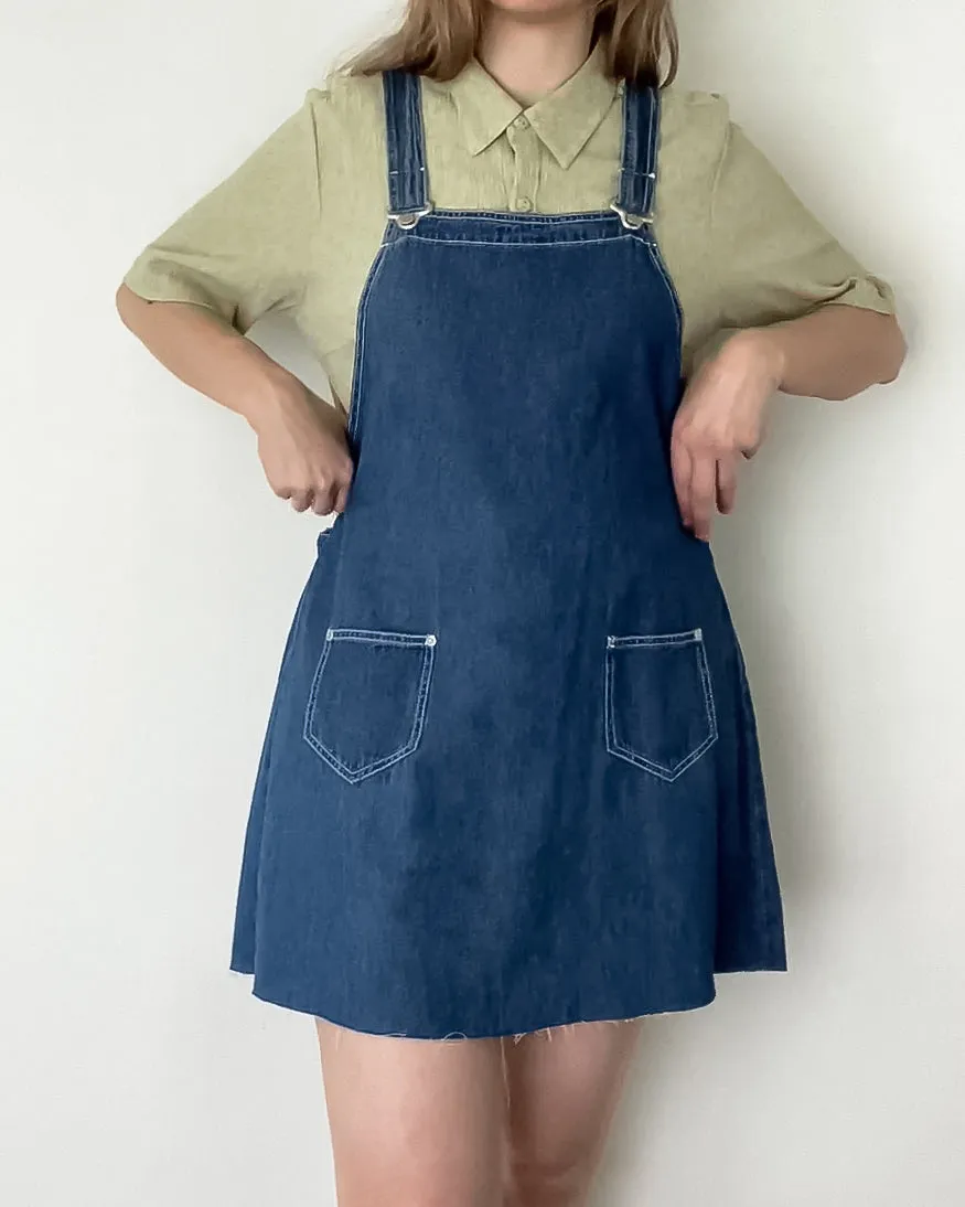 Vintage Denim Overall Dress (S/M)